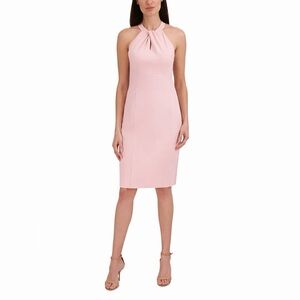 Julia Jordan Blush Pink Halter-Neck Sleeveless Sheath Cocktail Dress Size 14 NWT